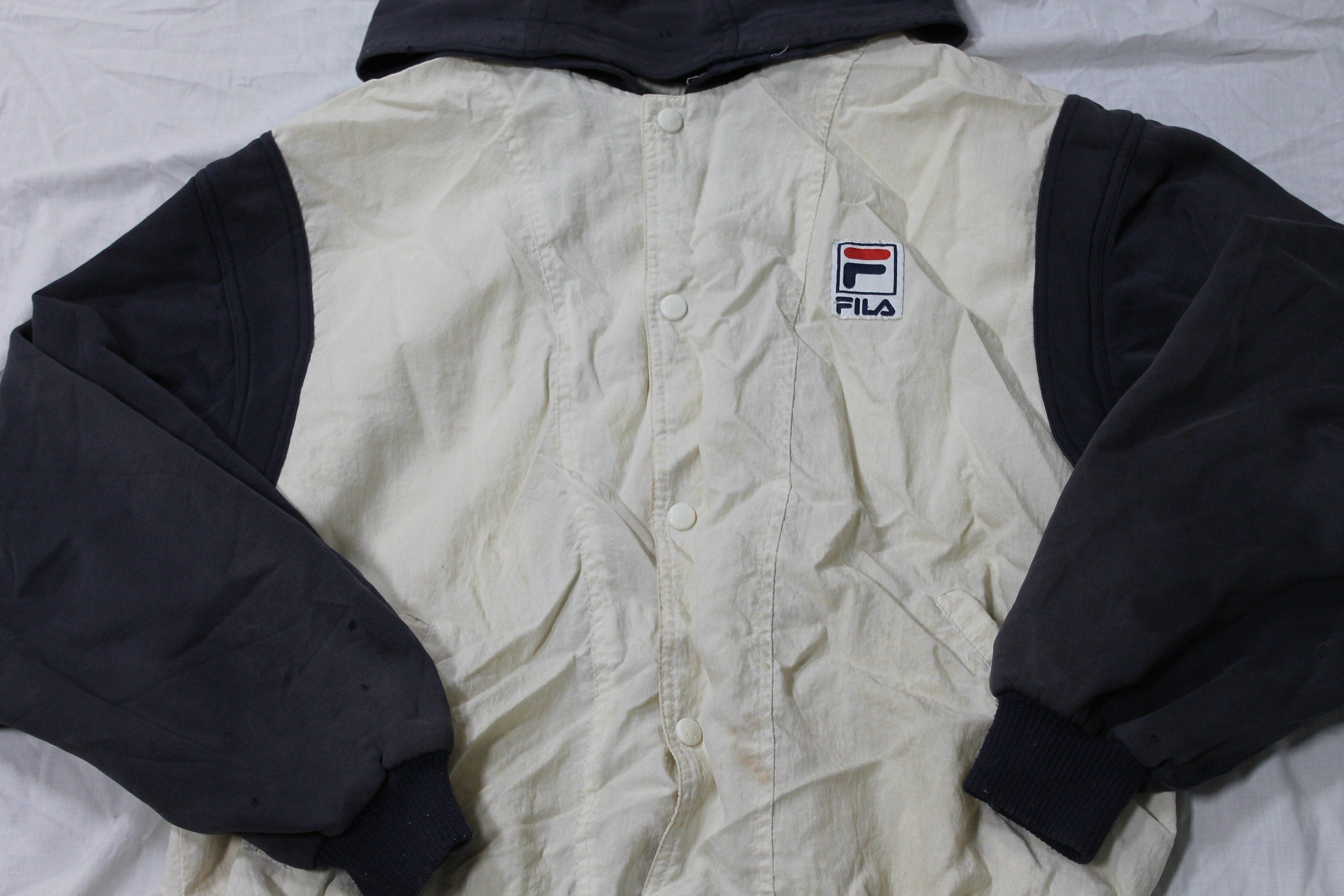 Vintage 1990s Fila Hooded Sweater Jacket