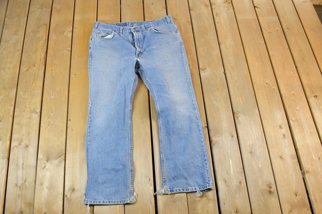 Vintage 1990s Levi Strauss Orange Tab Baggy Denim Jeans Size 38 x 30