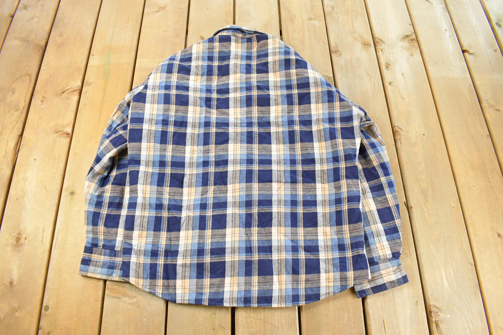 Vintage 1990s Sears Wearmaster Button Up Flannel Shirt Men's Medium