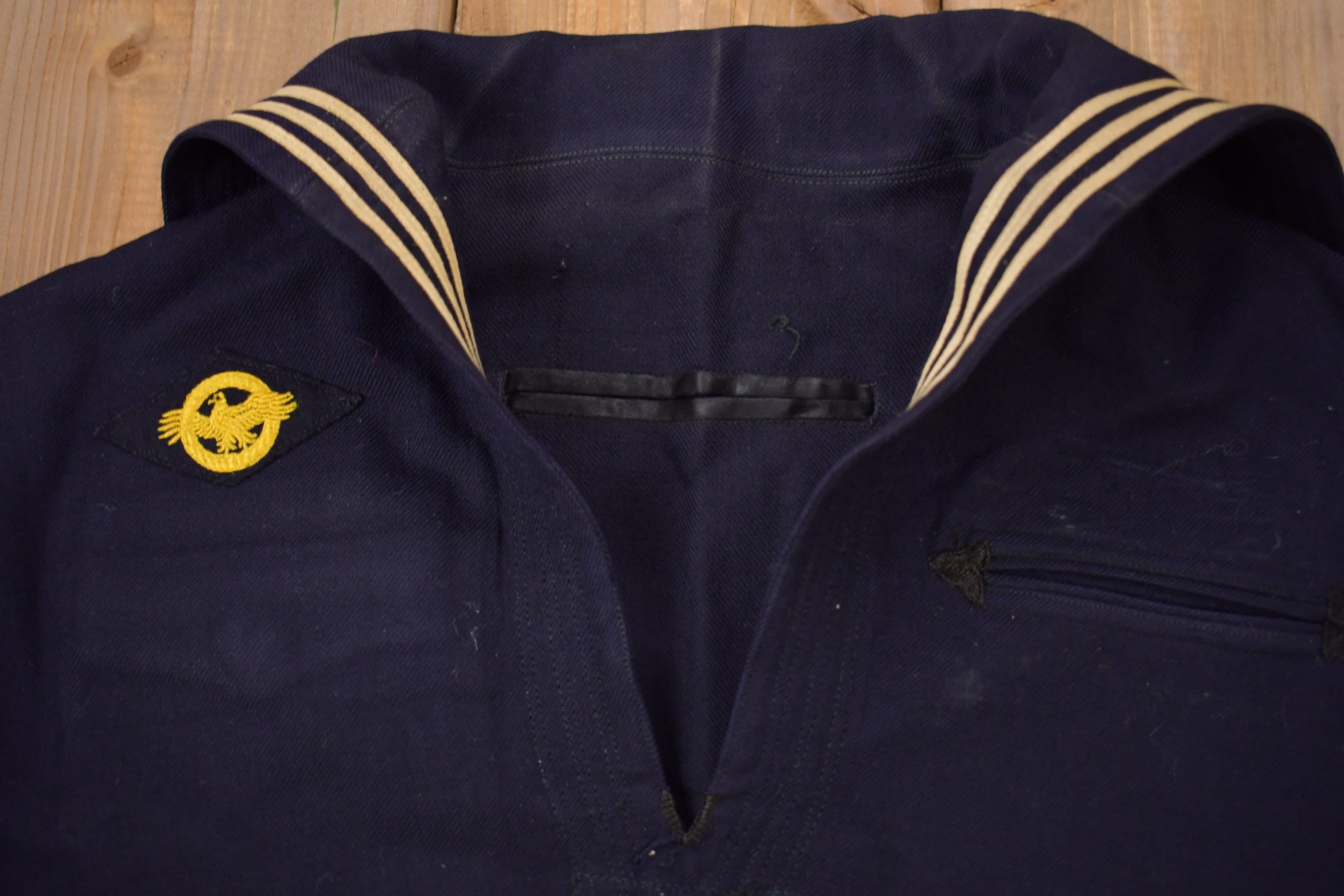 Vintage 1940s WWll Naval Clothing Factory Wool Sweater