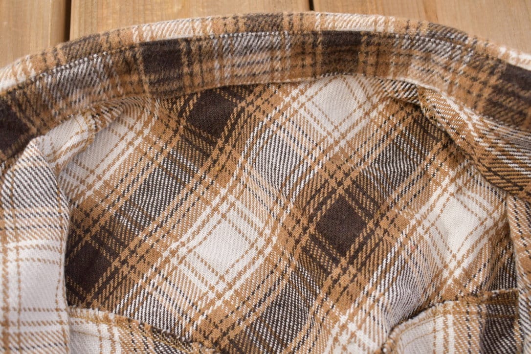 Vintage 1990s Plaid Flannel Button Up Shirt