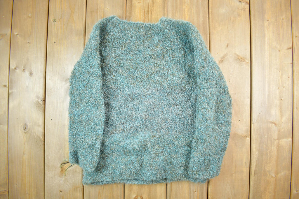 Vintage 1980s Galaxy Green Knit Crewneck Sweater