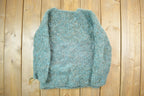 Vintage 1980s Galaxy Green Knit Crewneck Sweater