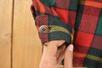 Vintage 1960s Red Plaid True Vintage Flannel Shirt Jacket Men's XL /