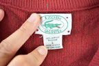 Vintage 1980s Izod Lacoste Alligator Knit Embroidered Cardigan Sweater Made In USA Women's Large
