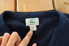 Vintage 1980s Izod Lacoste Knit Cardigan Sweater Men's Medium