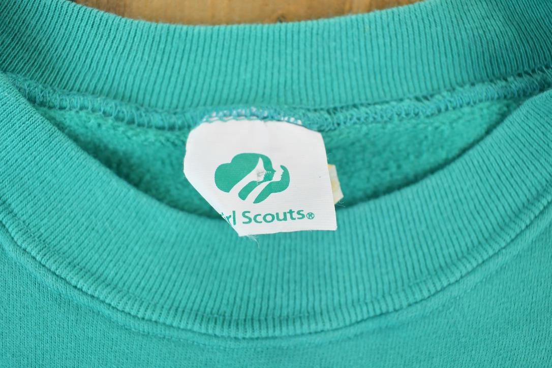 Vintage 1990s Junior Girl Scouts Cute Crewneck Sweater
