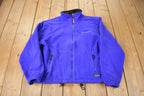 Vintage 1990s LL Bean Polar Tec Fleece Sweater / Outdoorsman / Full Zip / Sportswear / Teal Fleece / Streetwear / Athleisure / Hiking