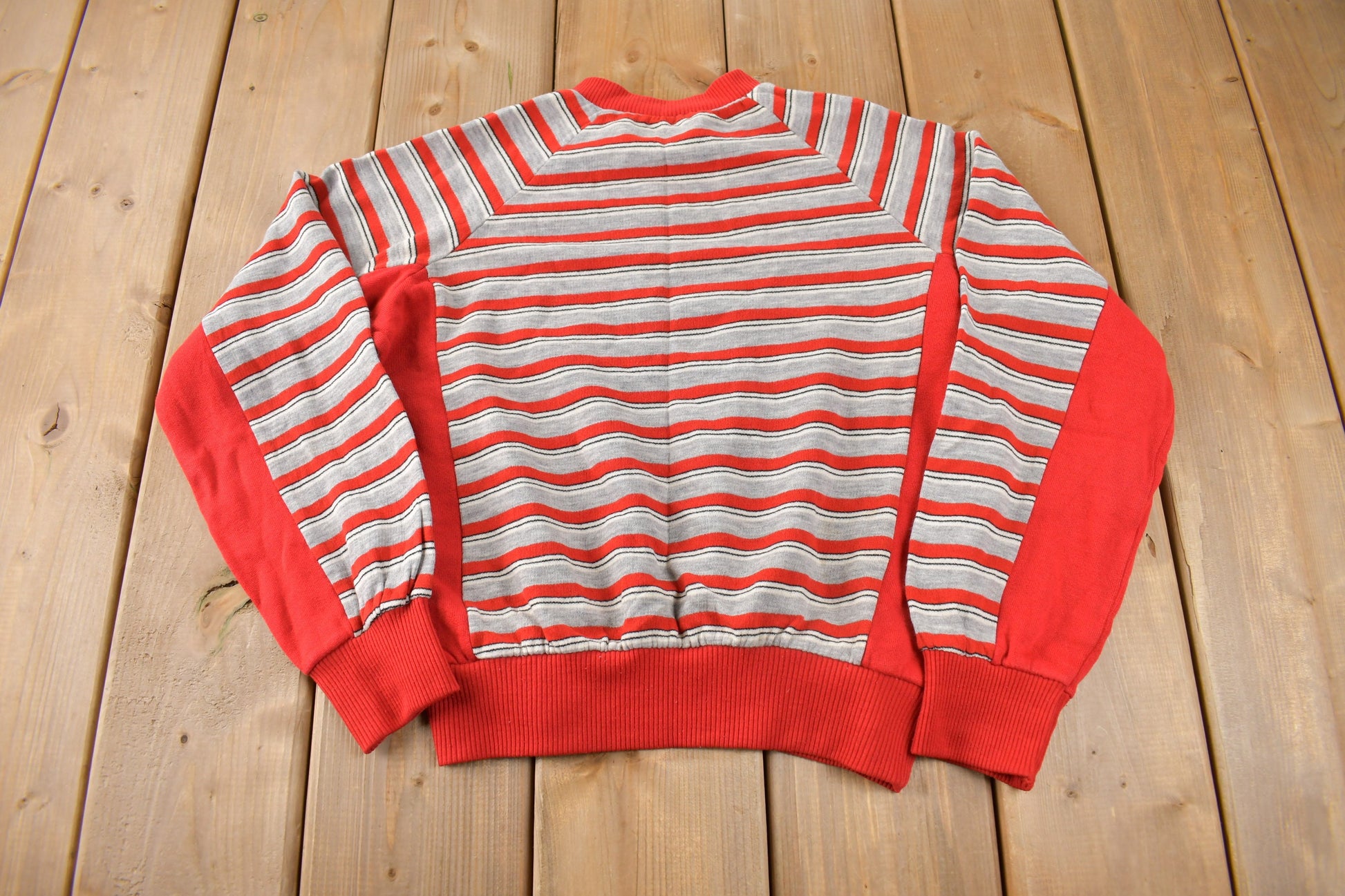 Vintage 1970s Striped Crewneck Sweatshirt Made In USA Size XS