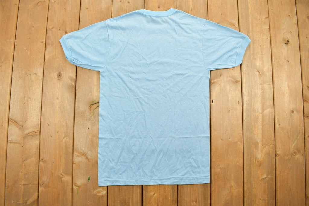 Vintage 1980s Blue Blank T Shirt