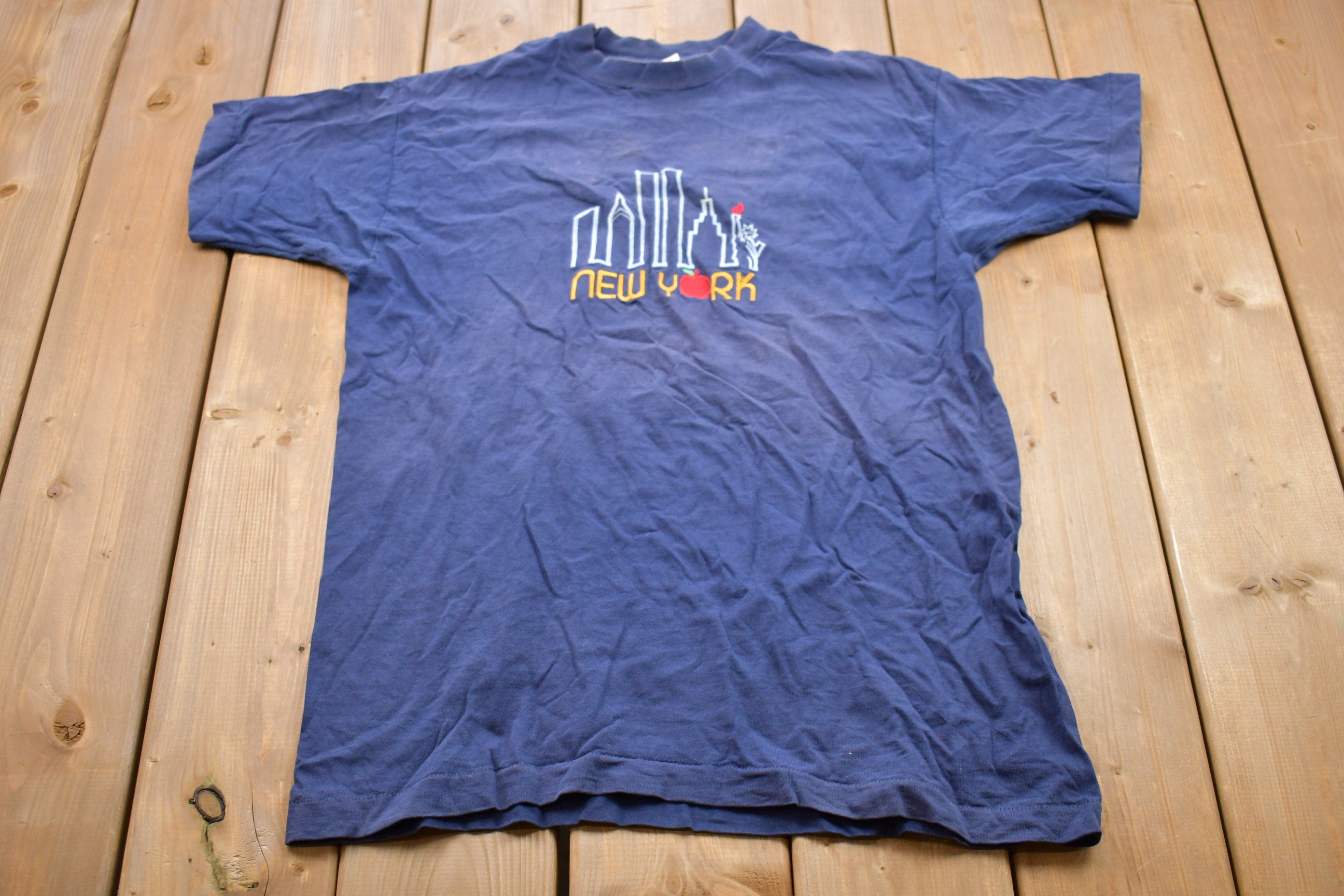 Vintage 1980s New York Embroidered T-Shirt