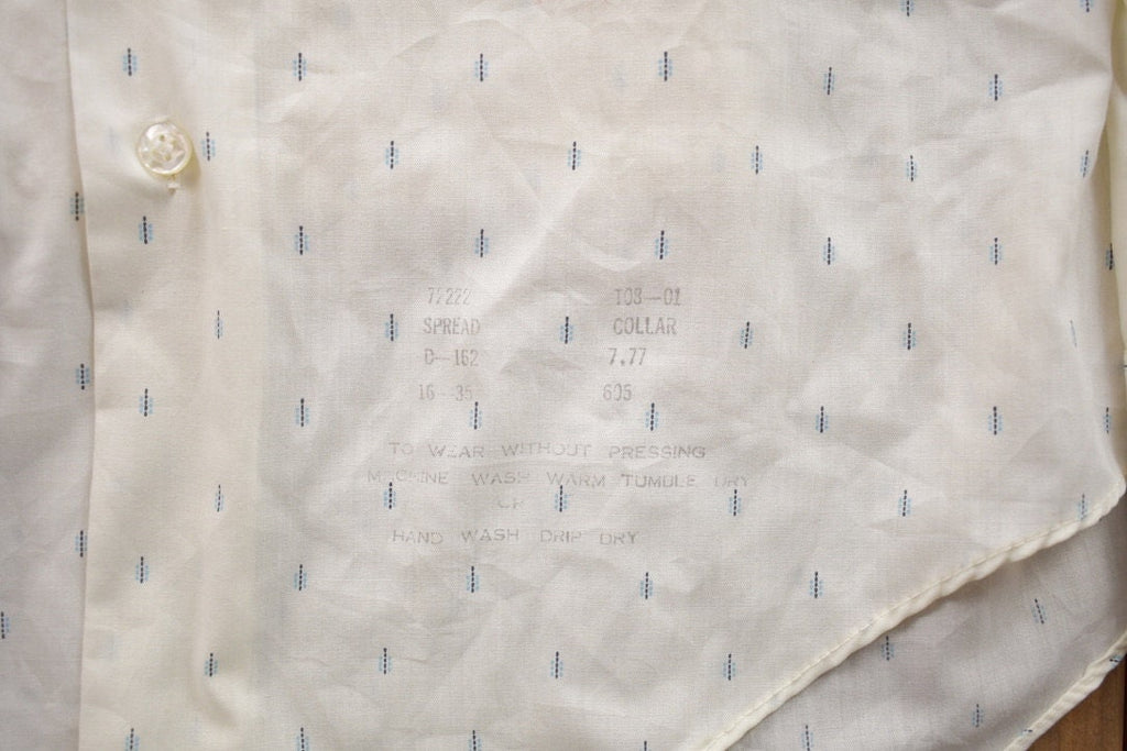 Vintage 1980s Sears All Over Print Button Up Dress Shirt