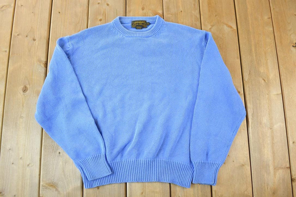 Vintage 1990s Eddie Bauerr Knit Crewneck Sweater  90s Crewneck  Preppy Knits