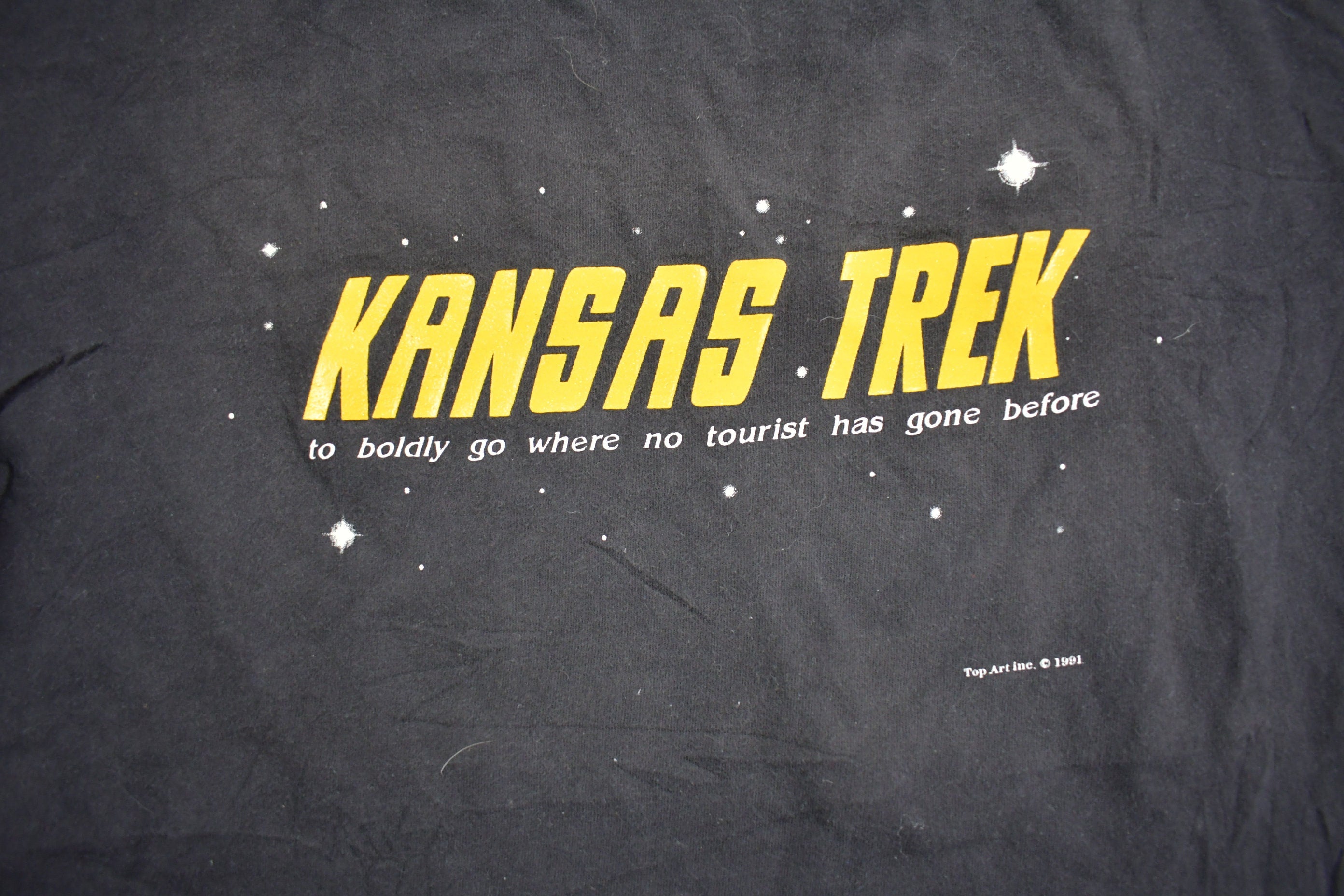 Vintage 1991 Kansas Trek Graphic T Shirt