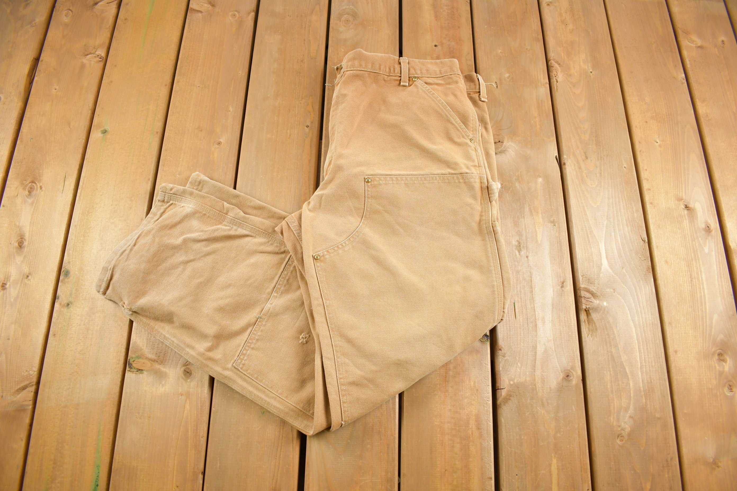 Vintage 1990s Carhartt Double Knee Work Pants Size 38 x 30