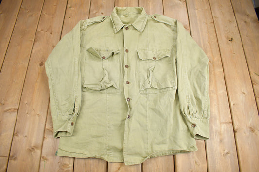 Vintage 1952 Israeli Military Jacket / Militaria / True Vintage / Size Large / 50s Army Jacket / Button Up