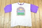 Vintage 1990s Sidney Montana Souvenir Purple Sleeve T-Shirt Mens L