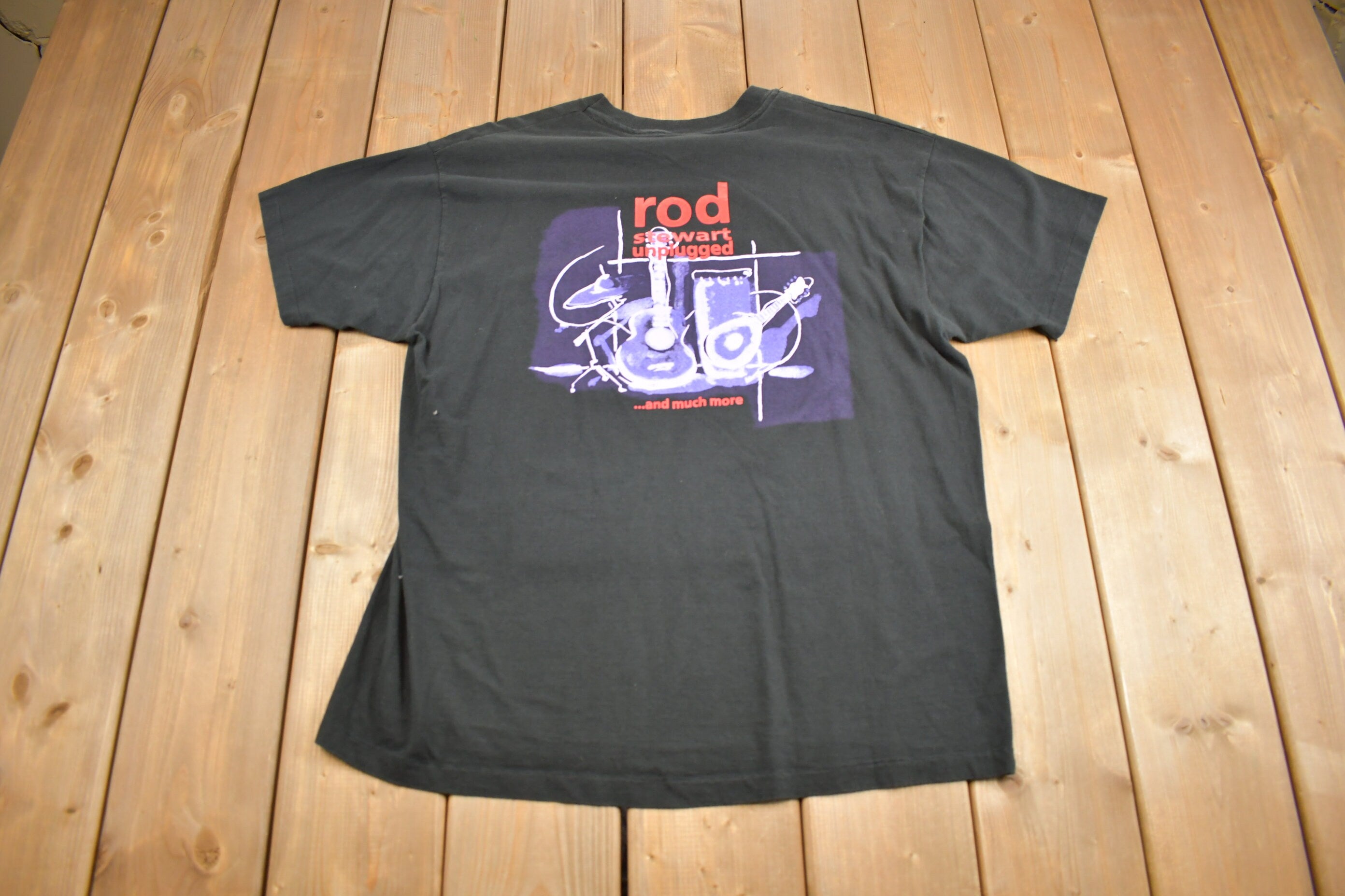 Vintage 1993 Rod Stewart Unplugged Band Tee