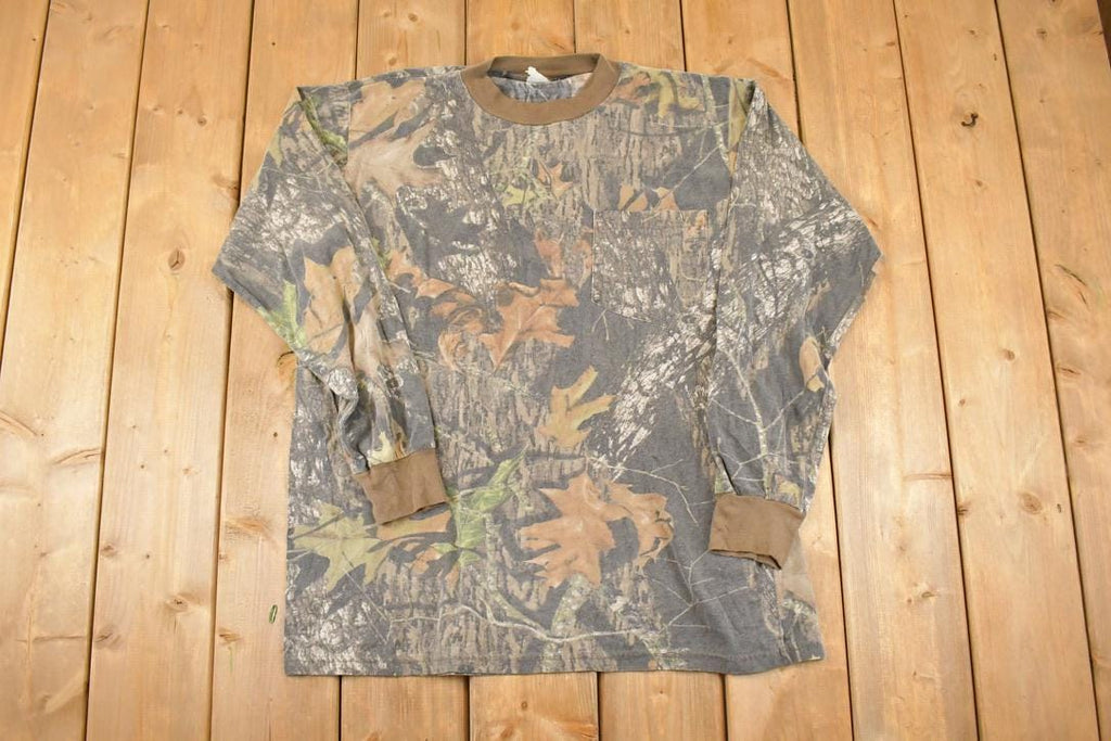 Vintage 1990s Realtree Camo AOP Graphic Print Crewneck Shirt Mens L
