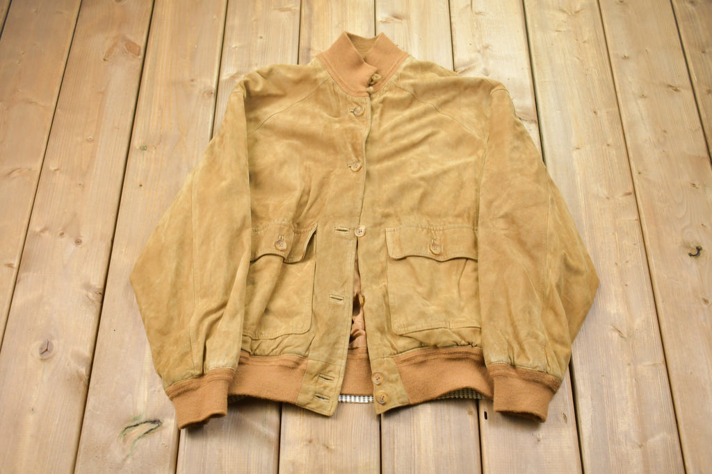 Vintage 1990s Outback Red Suede Leather Jacket