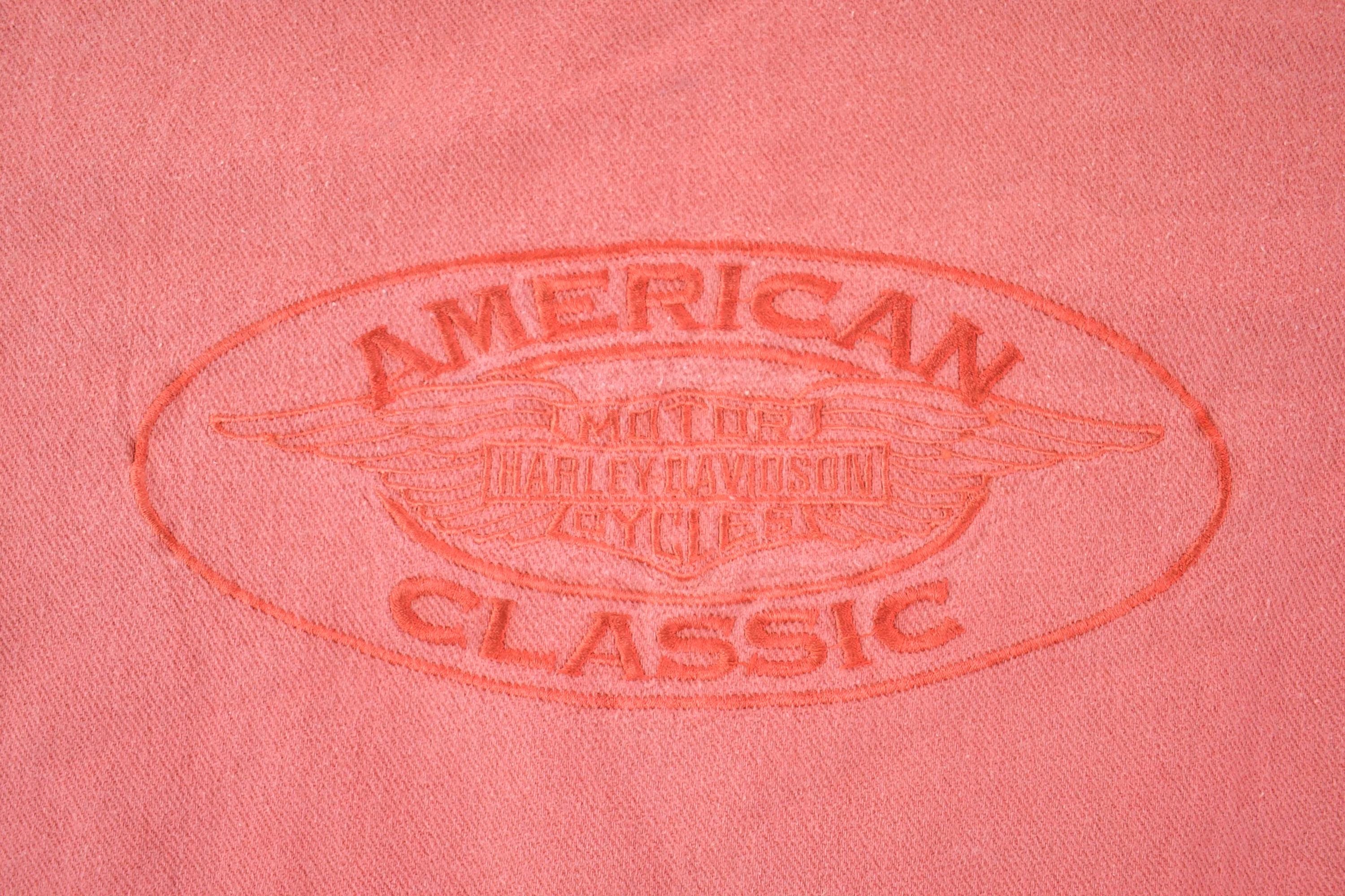 Vintage 1990s Harley Davidson American Classic Souvenir Motorcycle Crewneck Sweatshirt