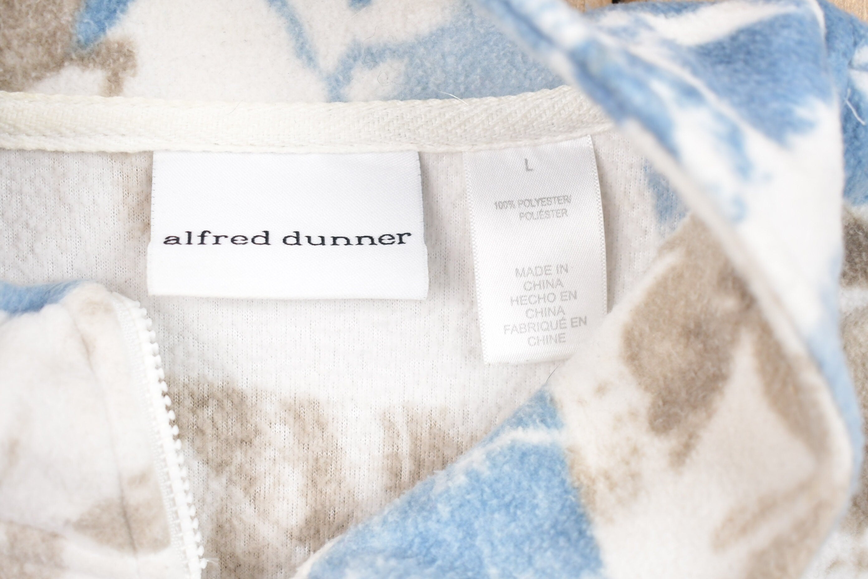 Vintage 1990s Alfred Dunner Fleece Zip Up Sweater