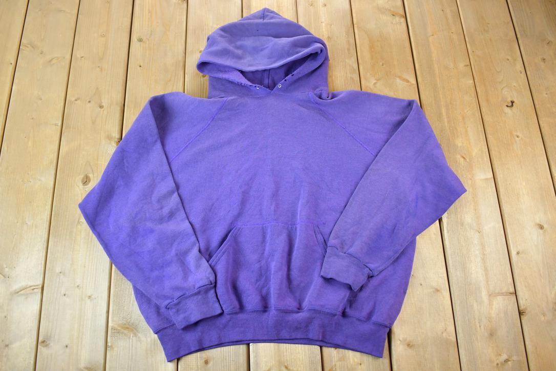Vintage 1990s Lee Sturdy Sweats Blank Hoodie Made In USA / 90s Hoodie / Vintage Sweater / Color Block /