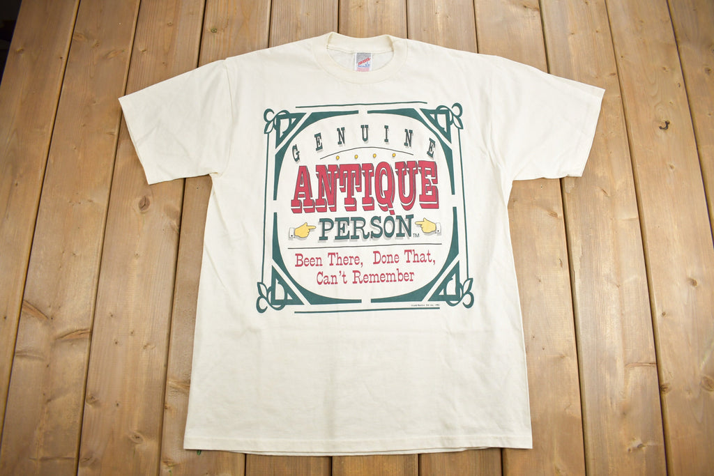 Vintage 1995 Genuine Antique Person Graphic T-Shirt