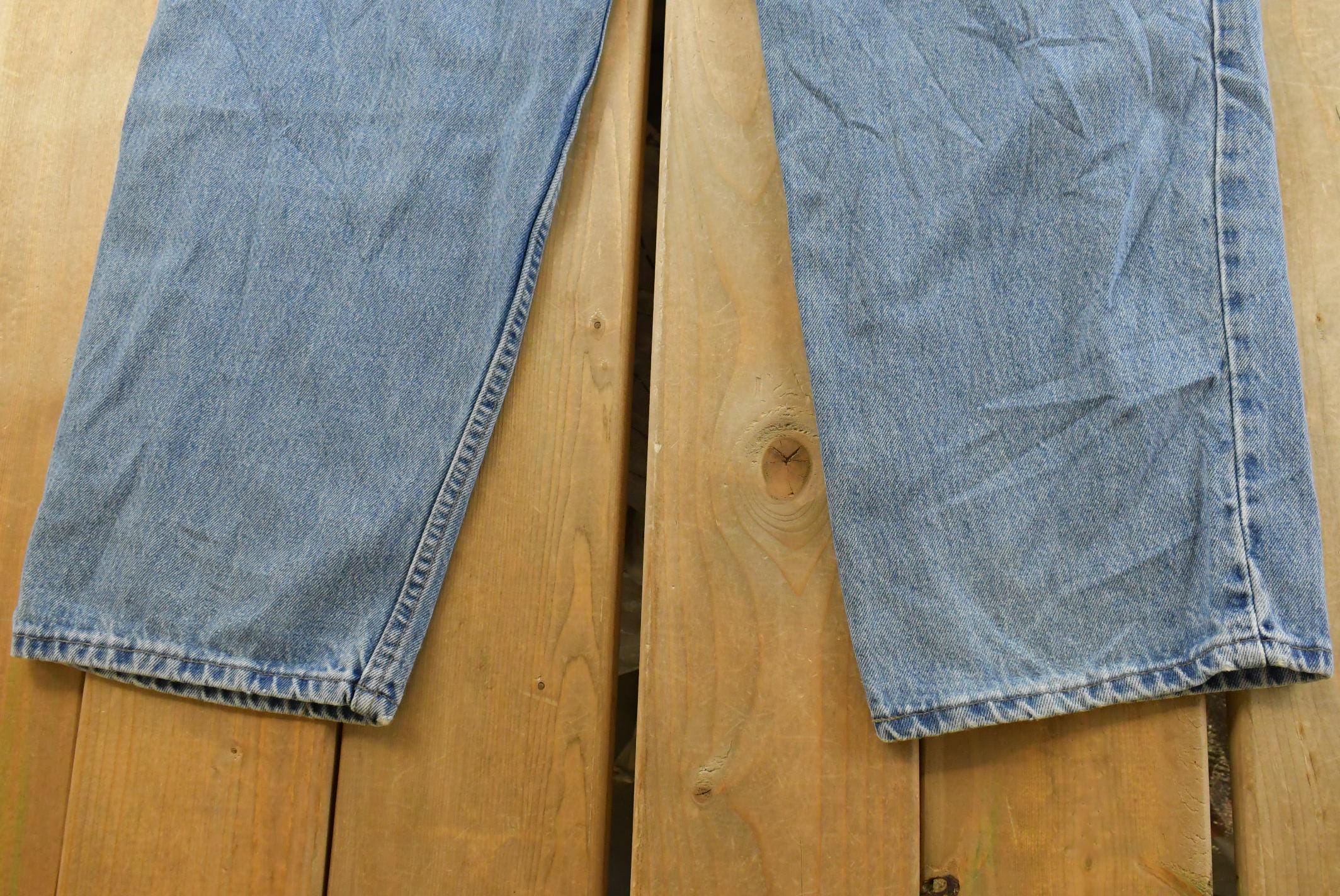 Vintage 1990s Levi Silver Tab Loose Wide Leg Denim Blue Jeans Men's 37 x 32 / 90s Silvertabs / Streetwear / Baggy Jeans / Made in USA