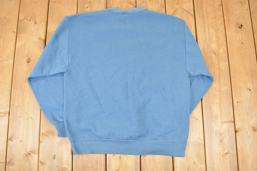 Vintage 1990s Bar Harbour ME Lighthouses Graphic Print Crewneck Sweatshirt Mens L / Made In USA / 90's Destination Sweater