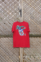 Vintage 1990s The Rookies Cartoon Dinosaur Basketball T Shirt  Double Sided  80s  90s  Streetwear Fashion