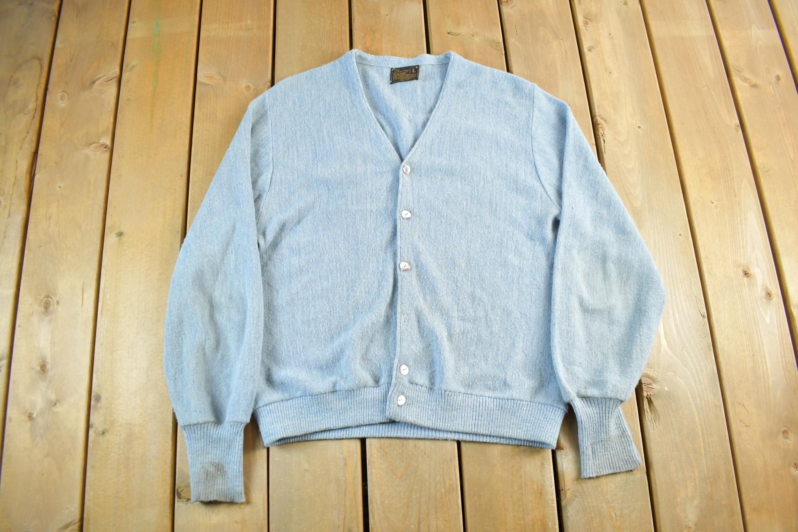 Vintage 1980s JC Penney Knit Cardigan Sweater Men's Large