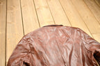 Vintage 1970s Burnt Orange Full Length Angel Skin Nappa Leather Trench Coat
