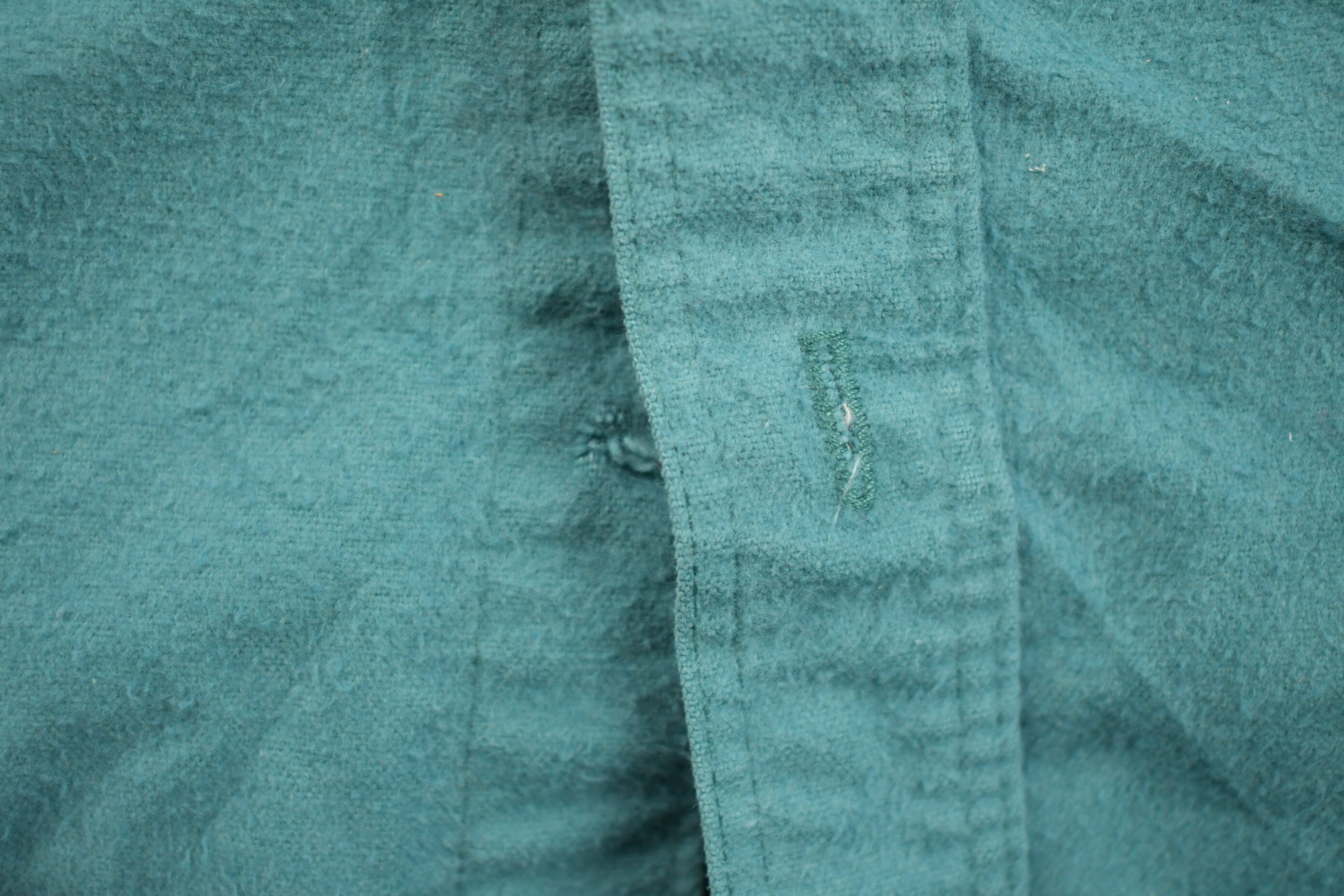 Vintage 1990s Eddie Bauer Blank Turquoise Button Up Shirt