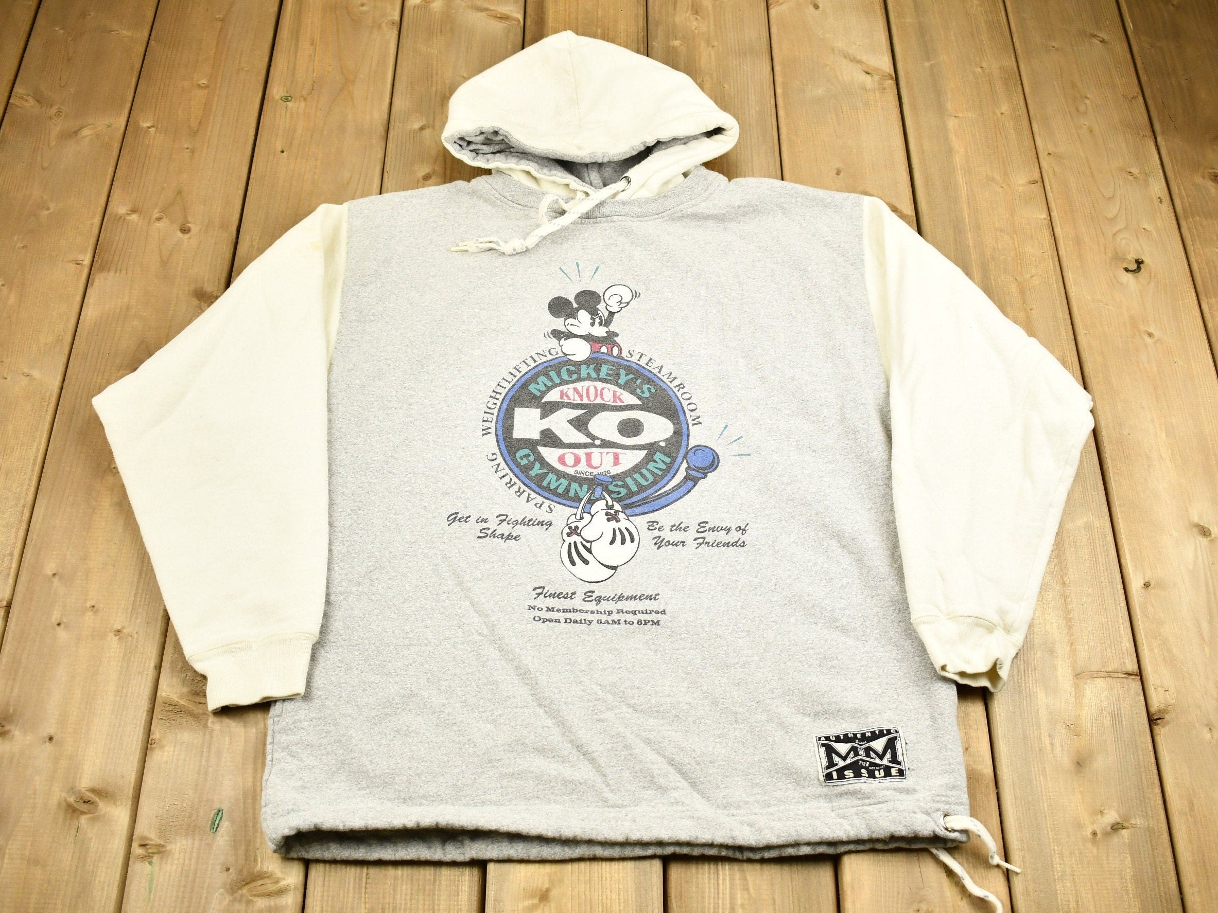 Vintage 1990s Mickeys Knockout Gymnasium Hoodie