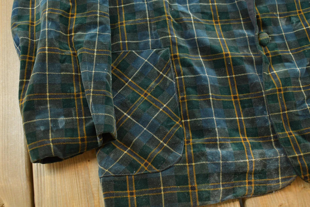 Vintage 1940s Bonnington Tartan Plaid Smoking Jacket Mens M