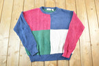 Vintage 1990s St Johns Bay Knit Abstract Pattern Crewneck Sweater Mens XL