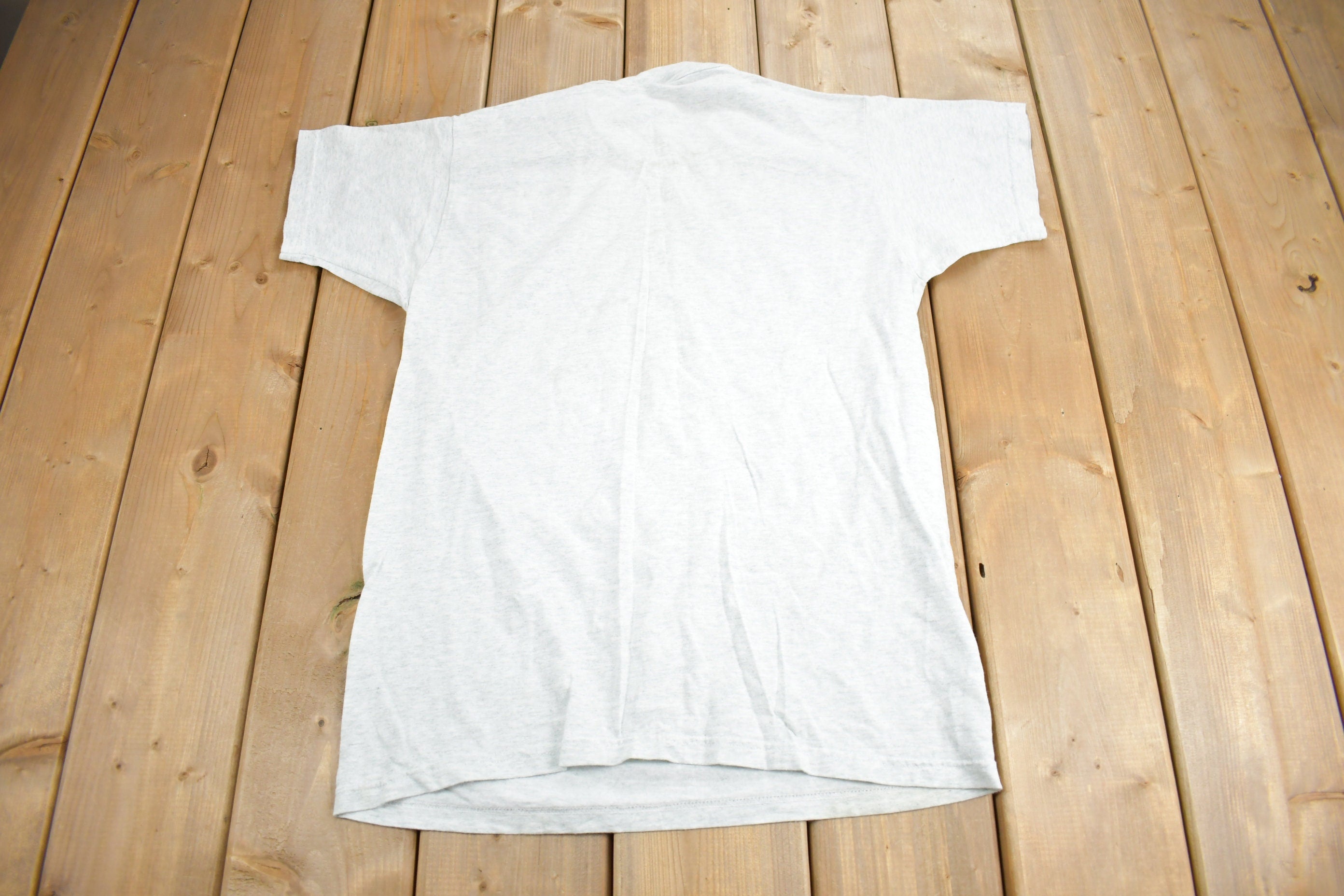 Vintage 1990s Fruit Of The Loom Blank Grey T Shirt