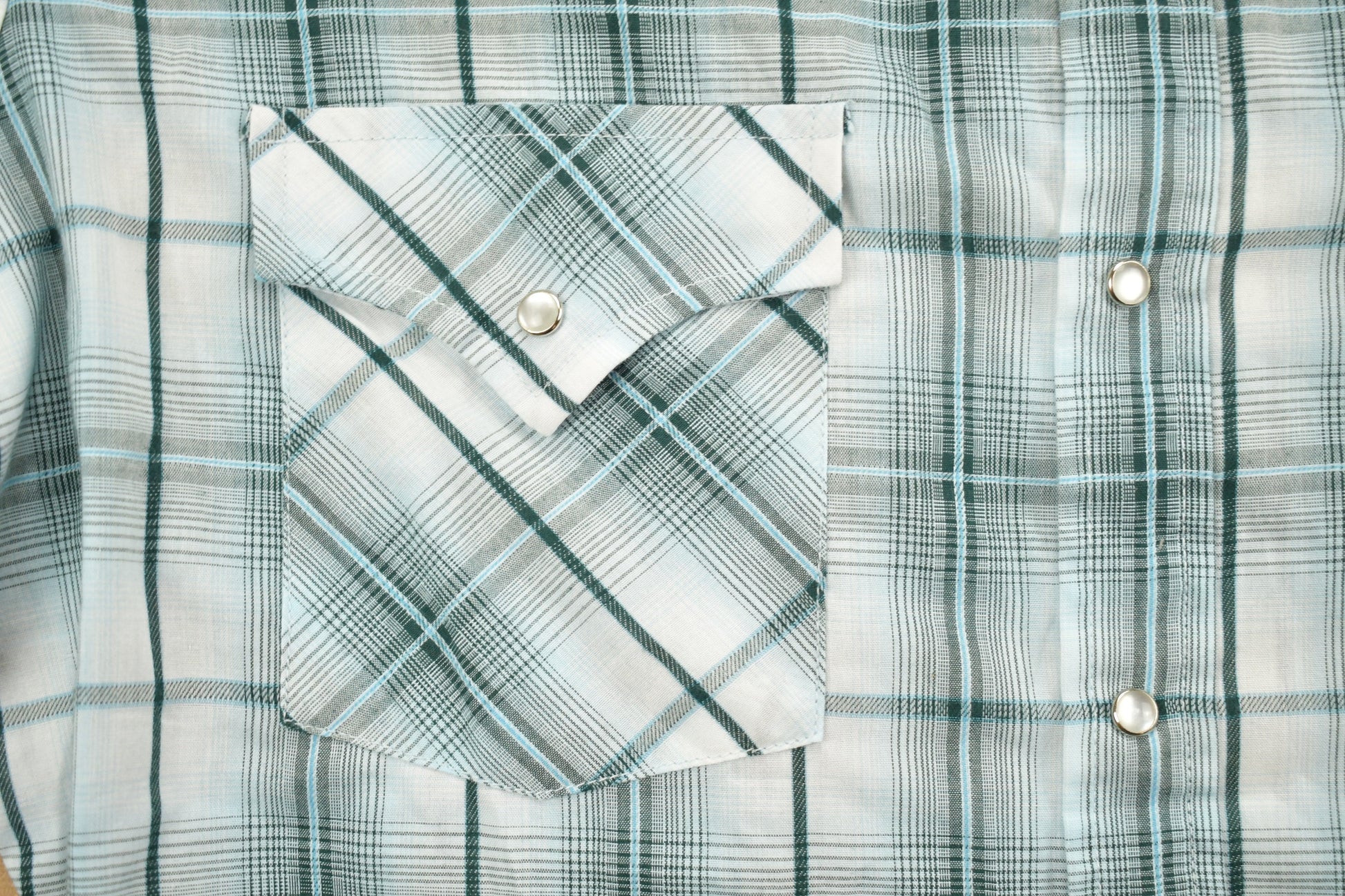 Vintage 1990s Ely Cattleman Western Flannel Button Up Short Sleeve Shirt