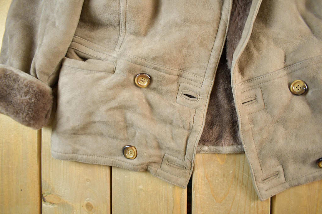 Vintage 1970s Fibok Shearling Fur Coat Men's L