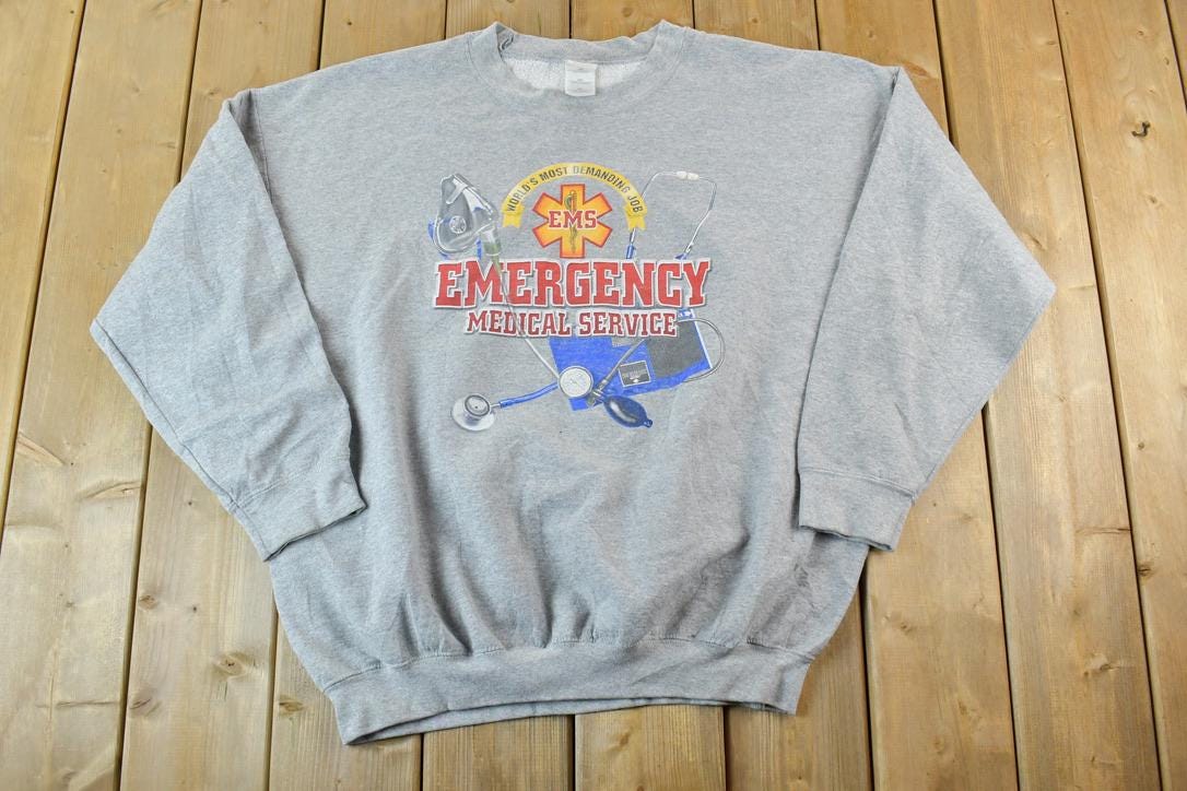 Vintage 1990s EMS Souvenir Crewneck Sweatshirt /