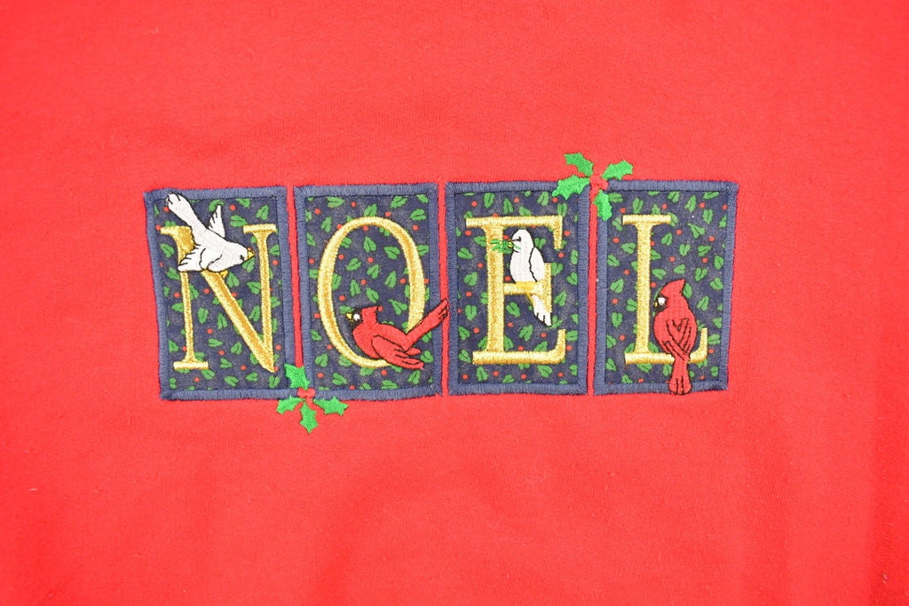 Vintage 1990s Noel Christmas Embroidered Sweater
