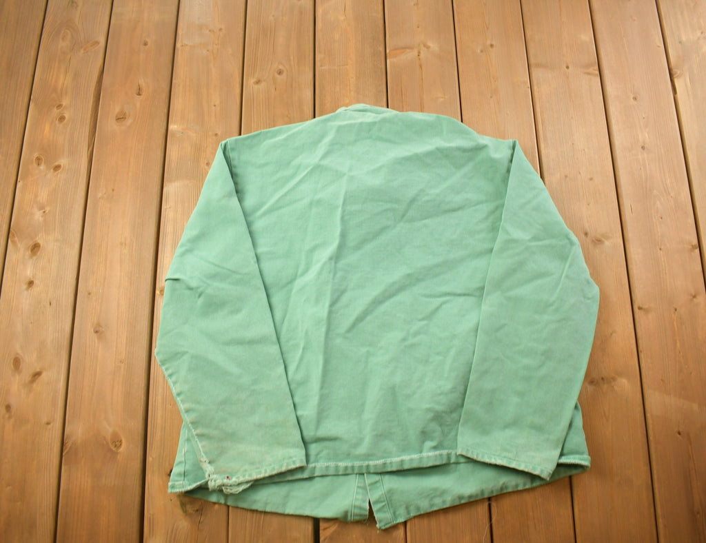 Vintage 1980s Blank Green Button Up Shirt