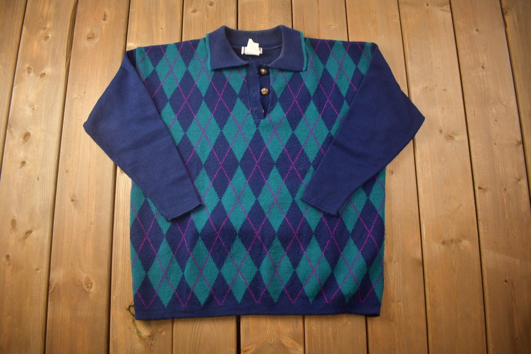 Vintage 1990s Cricket Lane Knitted Crewneck Sweater