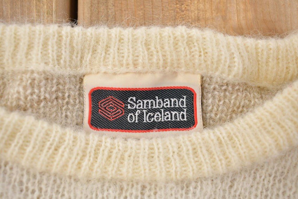 Vintage 1970s Knit Nordic Sweater Apres Ski