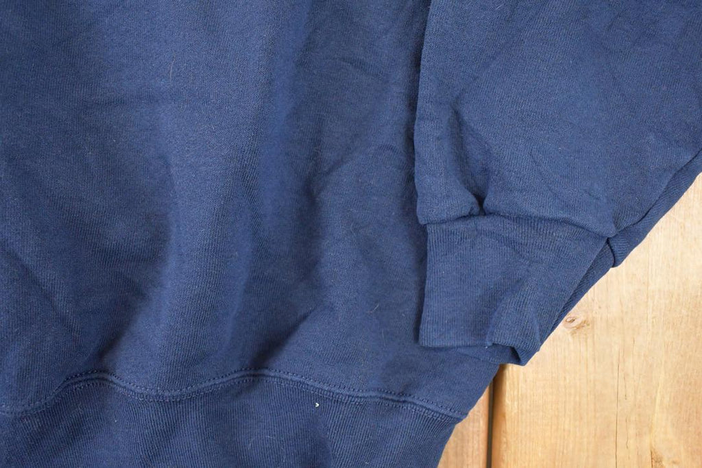 Vintage 1990s Members Mark Blank Navy Crewneck Sweatshirt Mens L