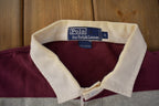 Vintage 1990s Polo By Ralph Lauren Embroidered Small Pony Striped Rugby Sweater Size XLarge