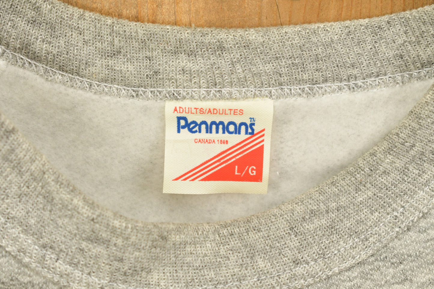 Vintage 1980s Penmans Qian Kun Qigong Sweatshirt / 80s Crewneck / Made In Canada / Streetwear / Blank / Grey