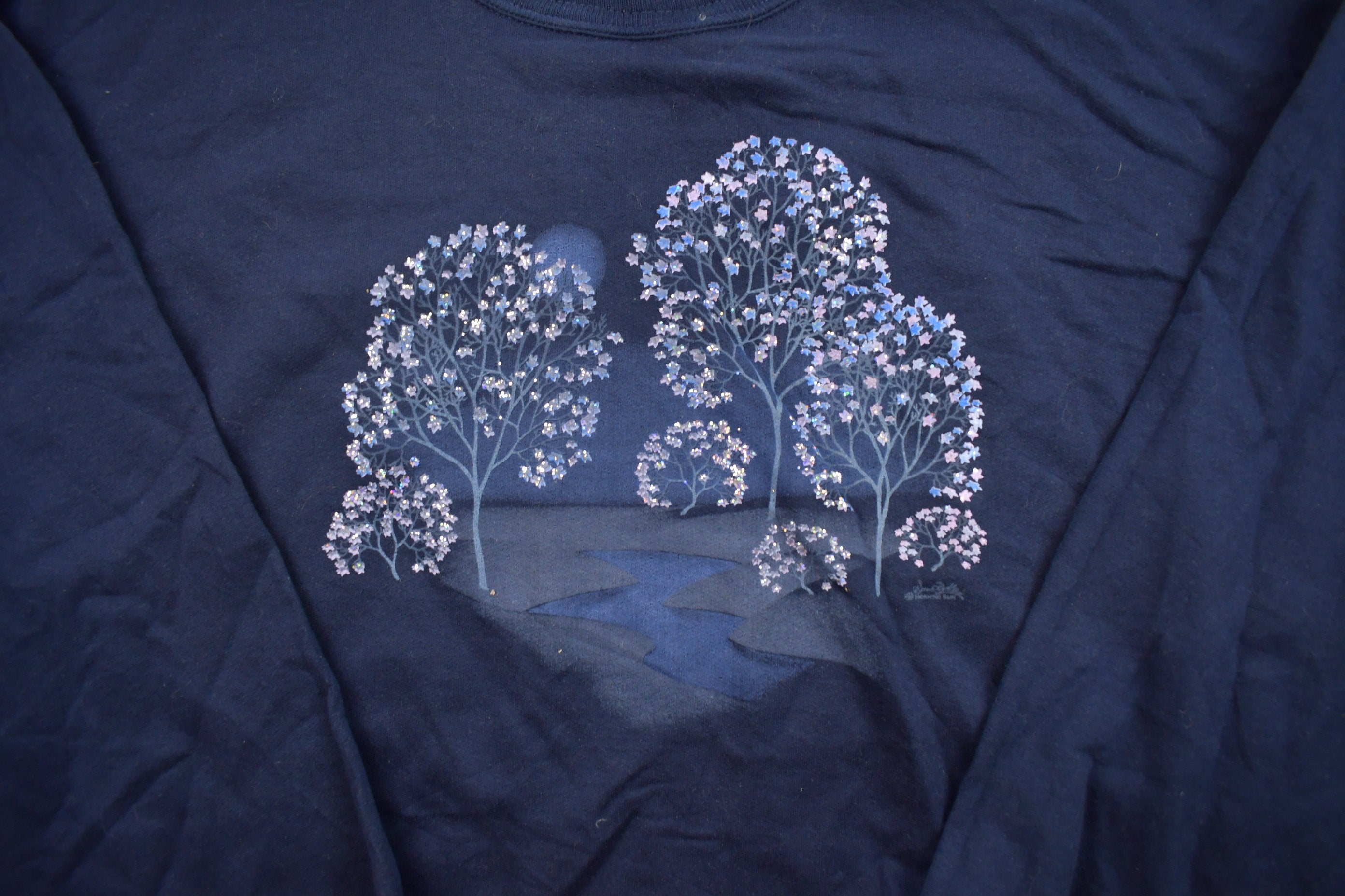 Vintage 1990s Morning Sun Tree Crewneck Sweatshirt