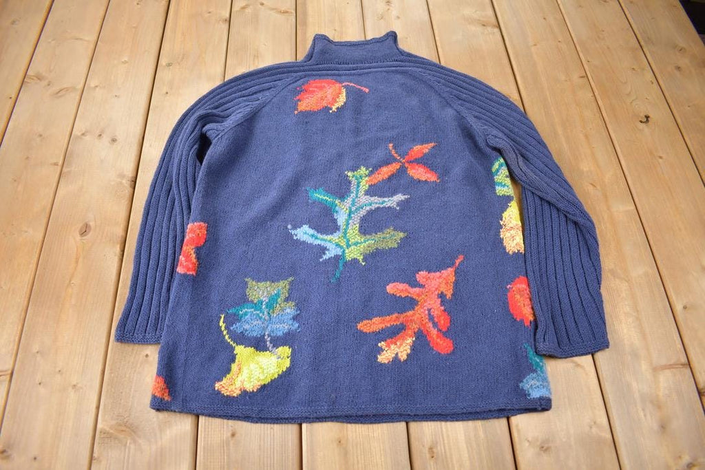 Vintage 1990s Susan Bristol Floral KnitSweater